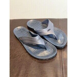 Sensi Women’s Maui Slides Drainage Flip-Flop Sandals Sz 9 Made in Italy Blue